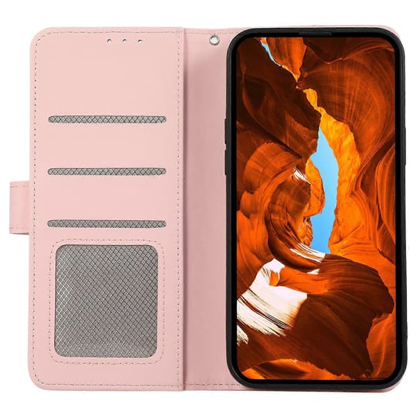 Til Xiaomi Redmi Note 14 Pro 4G Etui RFID Blokerende Flip Læder Telefoncover - Multicolor Pink