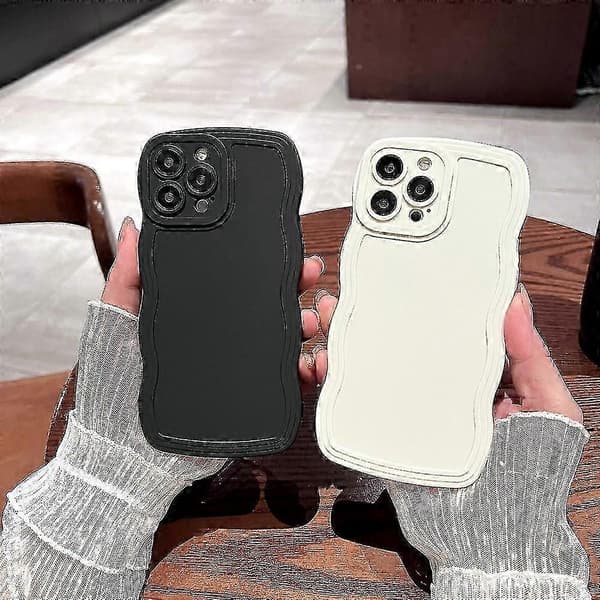 Sött godis lockigt vågigt telefonfodral för iPhone 14 13 12 Pro Max Plus S... Rose For iPhone13 Pro