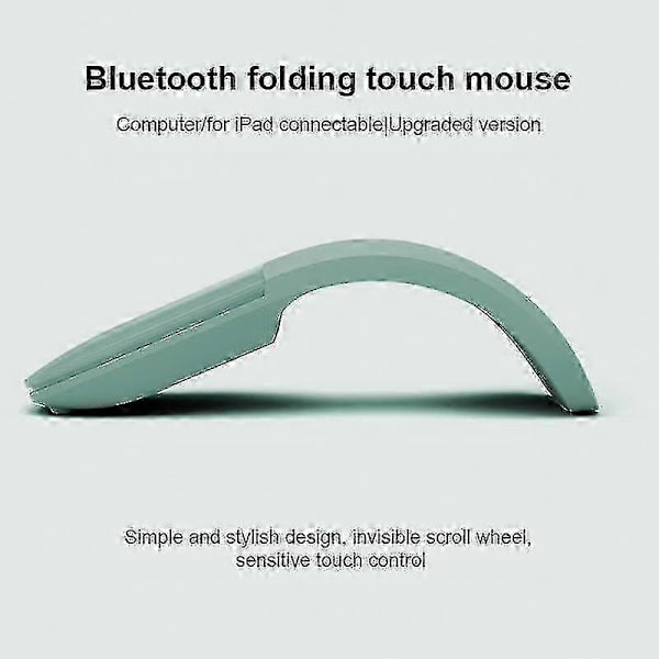 Bluetooth 4.0 trådløs mus foldbar ergonomisk lydløs til pc bærbar computer Bluetooth white