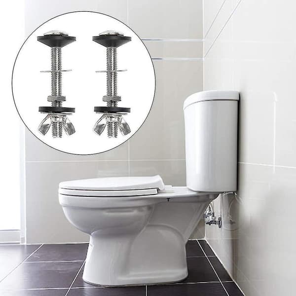 2-pak toiletcisterne monteringssæt, rustfrit stål, til toiletskål