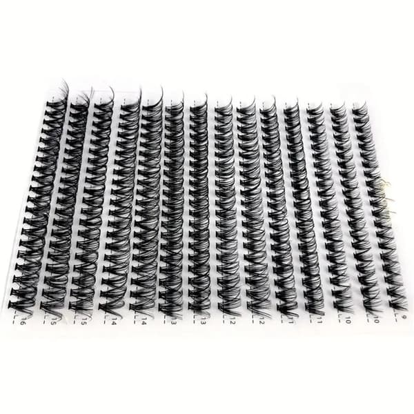 Single Lashes / False Eyelashes / Eyelashes - 8-16 mm Svart black