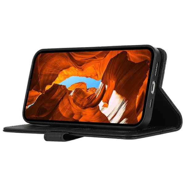 Til Xiaomi Redmi Note 14 Pro 4G Etui RFID Blokerende Flip Læder Telefoncover - Multicolor Black