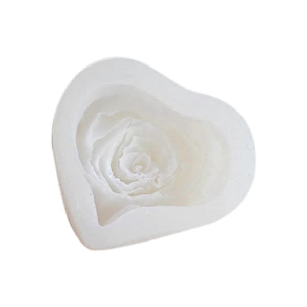 Rose Hjerte Stearinlys Silikonform
