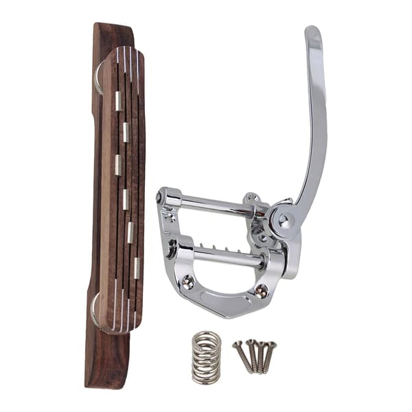 2 stk. Vibrato-halestykke og palisanderbrosett for jazzgitardel
