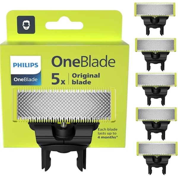 2-pack kompatibla blad för Philips OneBlade/OneBlade Pro – hållbara refillpatroner för mäns ansikts- och kroppstrimmerrakhyvel 2-pack