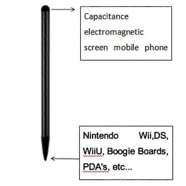Praktisk og smuk sort kapacitiv touch screen stylus pen til tablettelefon