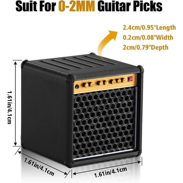 2026 senaste explosion Plektrumhållare för gitarr - Plektrumbox för gitarr - Förstärkare - Plektrumfodral i högtalarstil