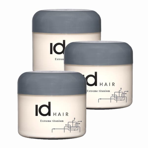 3-pack ID Hair Extreme Titanium Wax 100ml Ben vit white