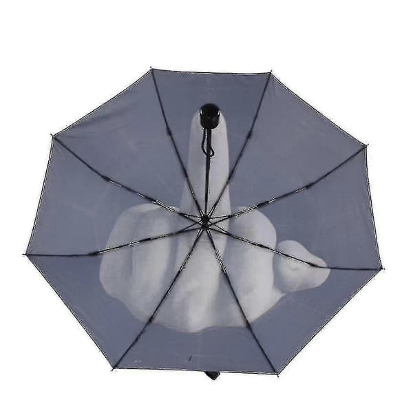 Ny Langfinger Design Sort Paraply Cool Mode Slagparaply - Sjue