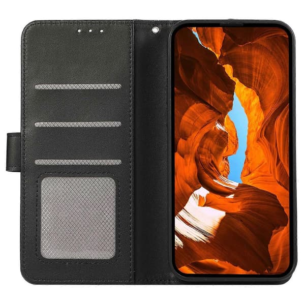Til Xiaomi Redmi Note 14 Pro 4G Etui RFID Blokerende Flip Læder Telefoncover - Multicolor Black