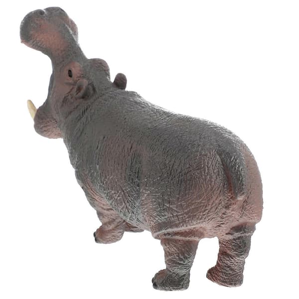 1 stk. simulationsflodhestmodel legetøj dyrefigurmodel børnelegetøj 28X18.5CM Brown