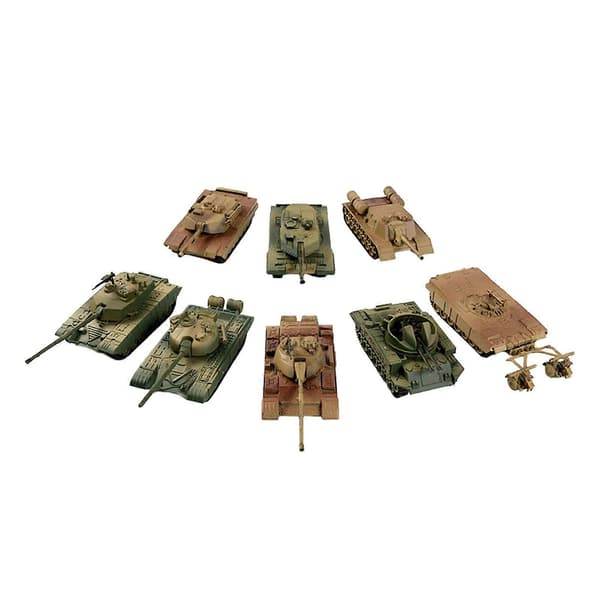 8 stk. 1:72 skala kampvognsmodelsæt simulering 4D modelbyggelegetøj DIY samling Style A