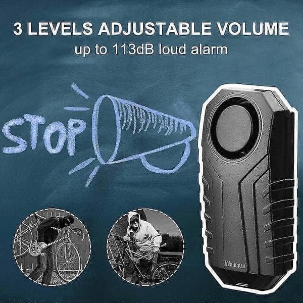 113db Cykellarm Trådlös Vibrationsrörelsesensor Vattentät Motorcykellarm Med Fjärrkontroll