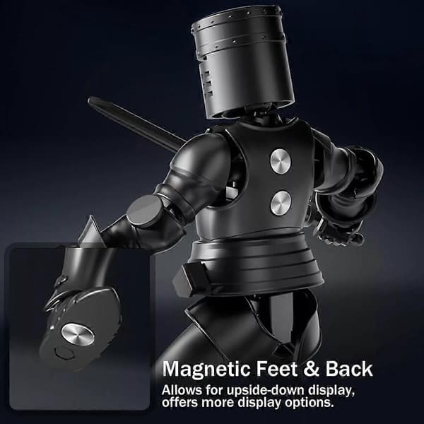 2024 Ny Dummy 13 Robot Actionfigur i Rustning, Magnetisk Middelalder Ridder Action Silver