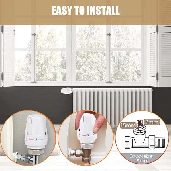 Termostatknap - 2 stk. - Radiatorventil - Radiatorventiler - håndhjul radiatorventil - egnet til Danfoss radiatortermostatventil