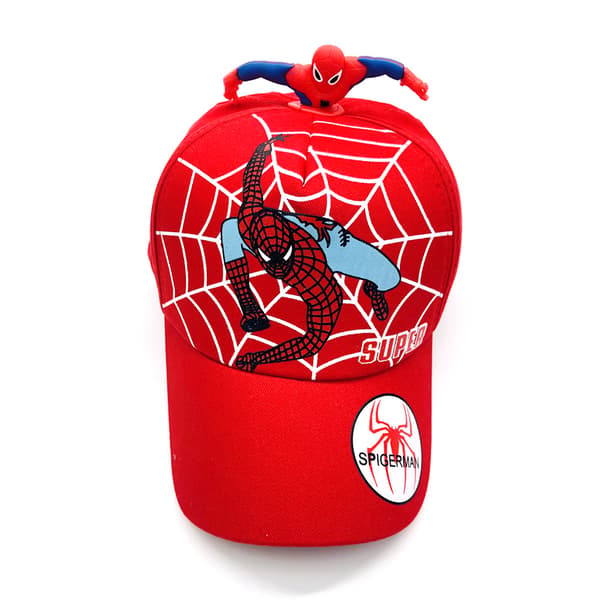 Barn Gutter Spiderman Caps Baseballcap Sport Justerbar Sol-Rød, 52-54 CM