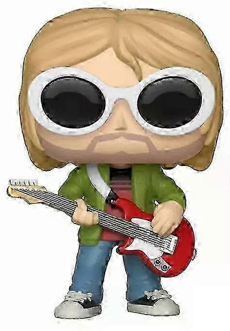 2025 FUNKO POP NY Ankomst Leksaker Kurt Cobain #64 spelar gitarr med glas actionfigur för Barnpresent 2025