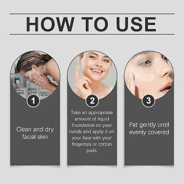 Fugtgivende flydende concealer foundation langvarig hydrering