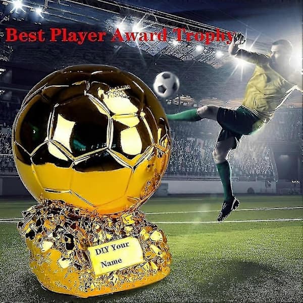 Ballon d'Or Trofæ Samlerobjekt 21cm - Bedste Gaver til Fodboldfans og Samlere 21cm