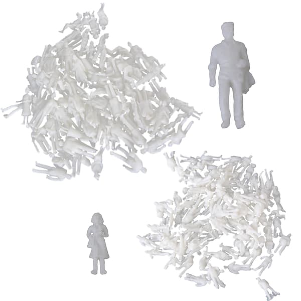 200 stk. miniature scener modelfigurer 1:100 1:200 skala til DIY-sæt