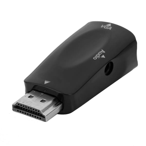 3 sett mann til VGA hunn-omformer 1080P videoadapter med lydutgang