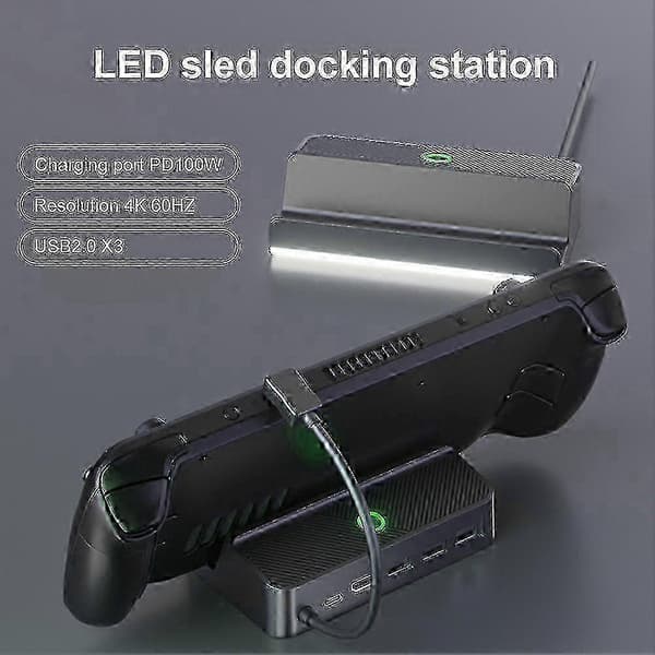 Steam Deck Dock med HDMI 4K 60Hz og hurtig Ethernet-forbindelse