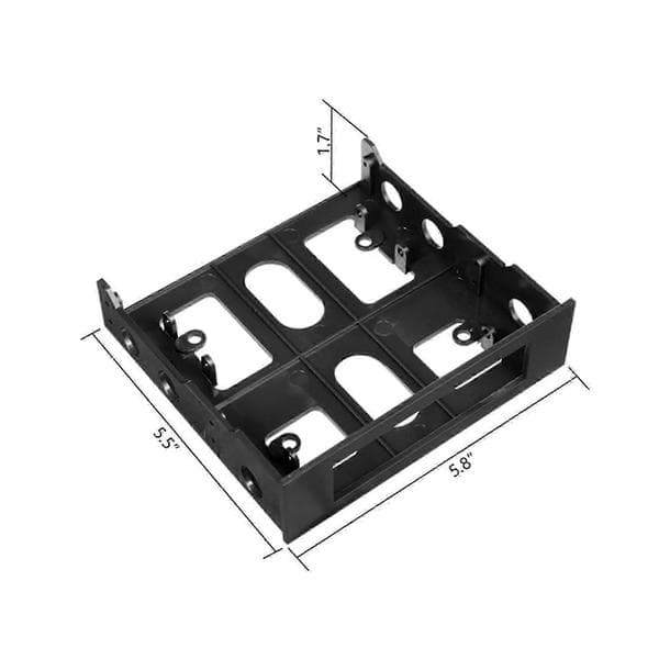 2x 3,5 til 5,25 Harddisk-stativadapter for front-bay