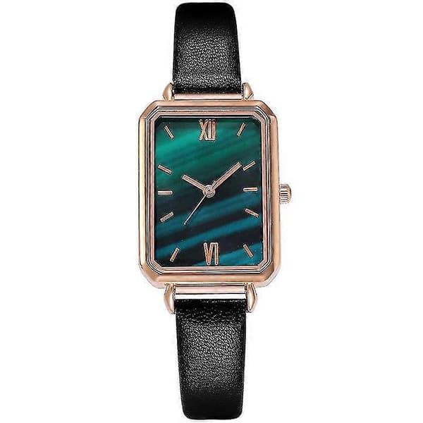 Mode Kvinnor Urtavla Läderklocka Casual Kvarts Par Klocka Armband Set