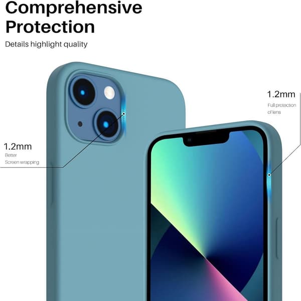 iPhone 13 Case, Liquid Silicone Case for 6.1 inch iPhone 13, Ultra-thin Case, Full Coverage Shockproof Protective Soft Case Cactus