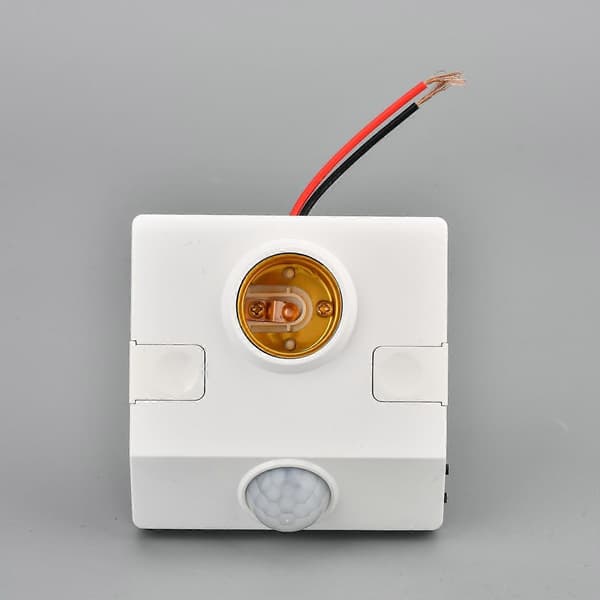 Praktisk och vacker E27 PIR Rörelsesensor Lamphållare AC180-265V Infraröd Sensor Automatisk Strömbrytare för Glödlampa Människokropp