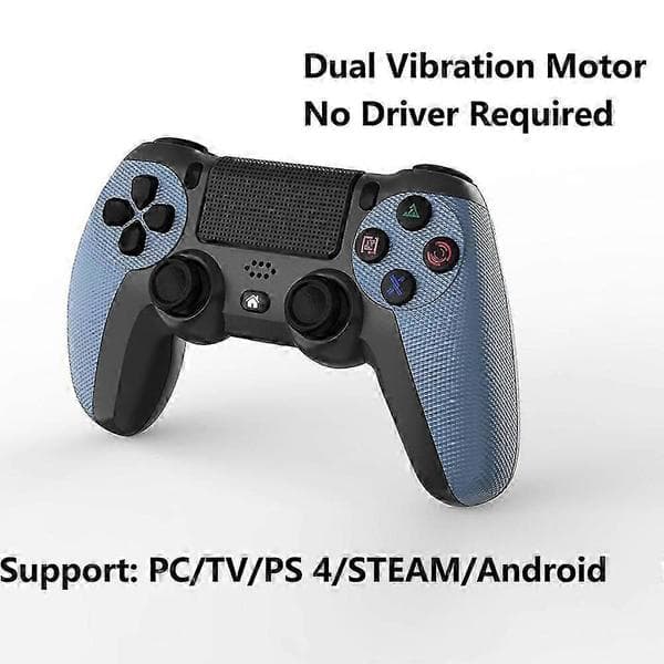 Ps4 Gamepad Trådløs Bluetooth Controller Vibration 6 Akse Joysticks Til Ps4/slim/ Manette Ps4 Led Lys Gamepad Fuld Funktion T6 Blue