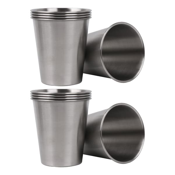 10 Stykker Drikkekop i Rustfrit Stål 300ml/10.14 oz Bar Kaffeglas