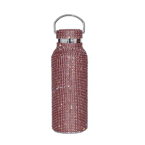 Diamant vandflaske Bling Rhinsten Rustfrit Stål 500 ml, Regnbue 26s