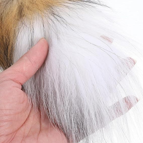 2 stk. nøglering med hale bilnøgler sort kat nøglering kaninfod nøgleringe til kvinder fluffy haler nøglering mulepose