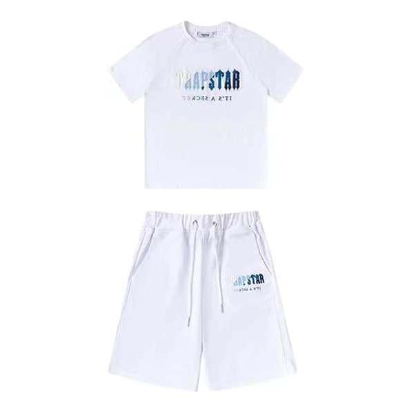 Chenille Dekoderad Chort Set-Revolution Vit
