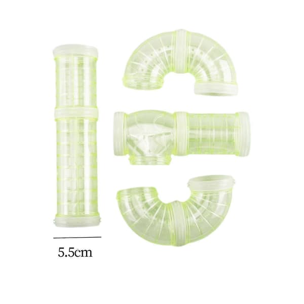 Hamster Rørsæt DIY 8 Stk. Hamster Træningslegetøj til Hamsterbur Tilbehør Klar Yellow 5.5cm