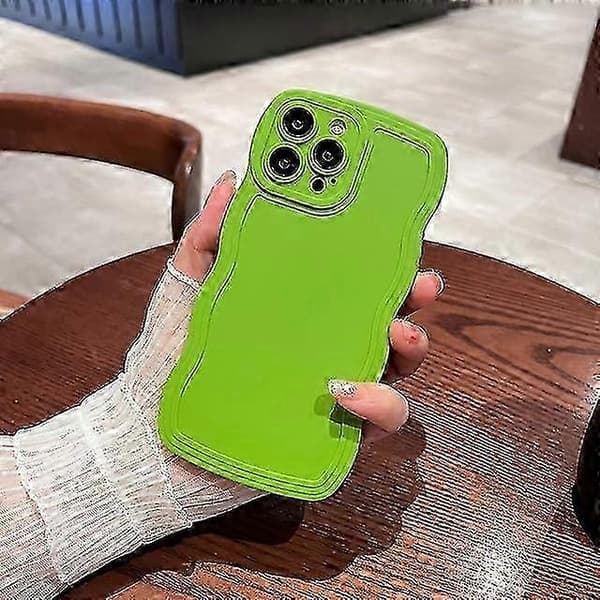 Söpö Candy Curly Wavy -puhelinkotelo iPhone 14 13 12 Pro Max Plus S... Green For iPhone 12