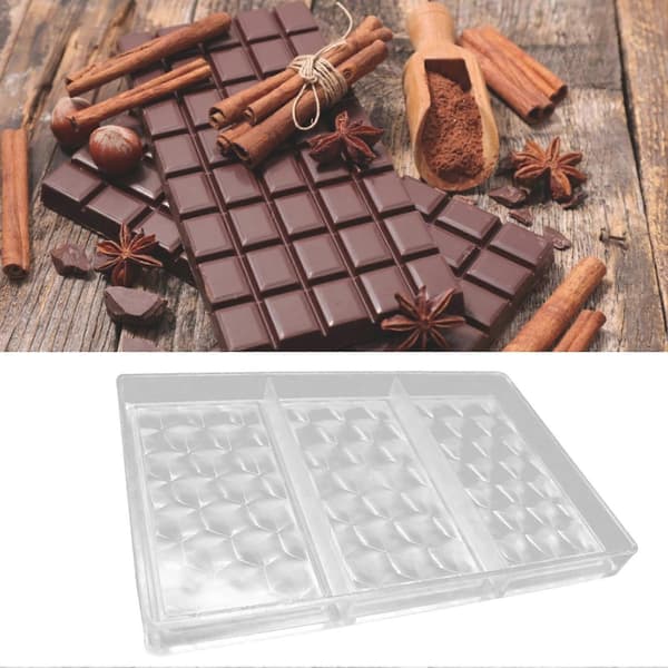 Chokoladeform Genanvendelig Fødevaregodkendt PC 3 Hulrum Sanitær Bageform til Køkken