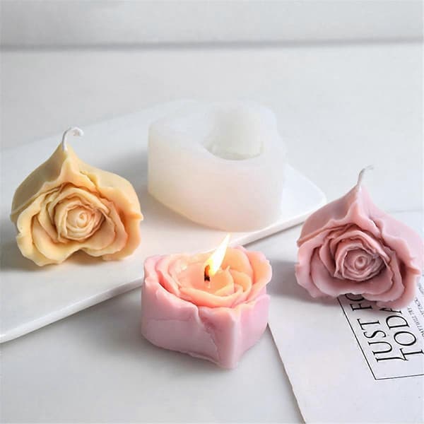 Rose Hjerte Lys Silikoneform