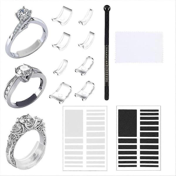 8 stk. ringstørrelsesjustering til løse ringe Ringadapter-sæt As Shown