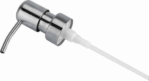 2025 Smedbo såpe- og sjampodispenser i rustfritt stål, sølv/hvit finish