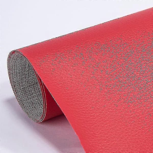 Læderreparationslap selvklæbende til sofa- og møbelridser Red 20cm*50cm