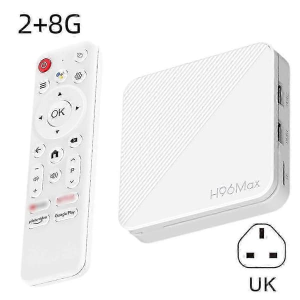 2026 Android 14.0 TV-box 4K Ultra HD Streaming-box Quad-Core ARM Cortex A53 CPU Smart TV-box 2g8g UK plug