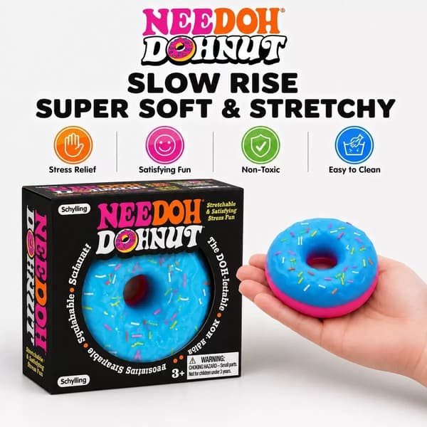 NeeDoh Donut Squeezer Maltose Rebound Stressavlastningsleke Donuts*White