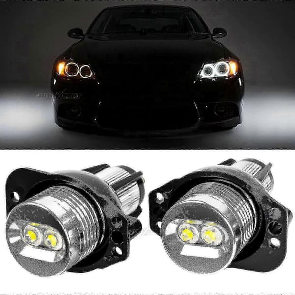 BMW E90 E91 LED 6000K XENON VIT Angel Eyes Parkeringsljusringar 26s