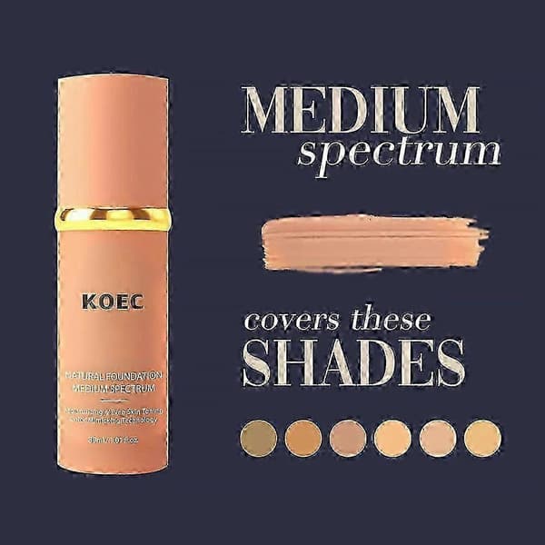 4-in-1 Biomimic Foundation Natural, Medium Spectrum Colour Changing Foundation Coverage Long-lasting 1st
