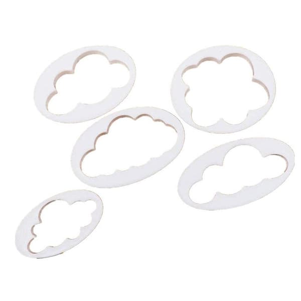 5 st moln fondant skärare plast kakform