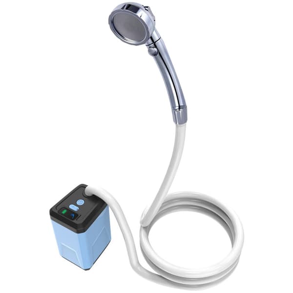 Campingdusjsett, bærbar dusj campingplass, utendørs campingdusjpumpe, oppladbart dusjhode, 2 meter lang, 3 moduser, Li-ion batteri 3600mAh
