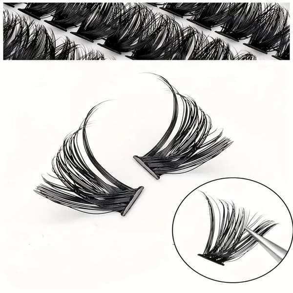 Single Lashes / False Eyelashes / Eyelashes - 8-16 mm Svart black