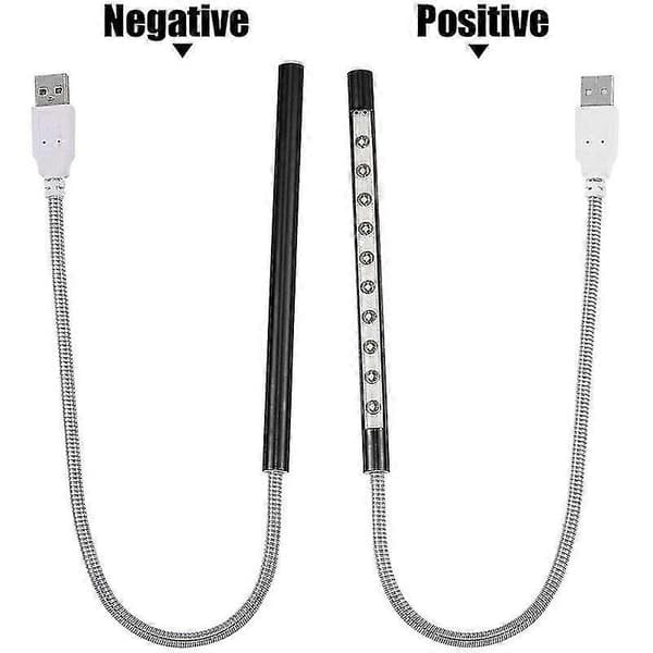 USB LED-lys bærbar lampe 5V 1W 10 LED lang svanehals touch-dæmperlampe